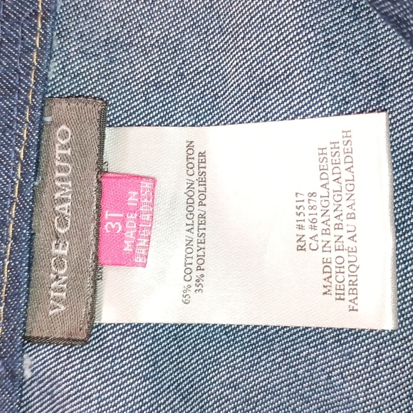 Vince Camuto blue Denim Jacket Toddler Girl T 3. Copper hardware. Cropped - Picture 7 of 7